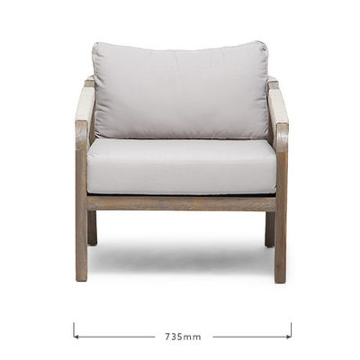 Couchette de patio en tissu de corde AJUNION Cadre en teck Meubles d'extérieur pour jardins de plage