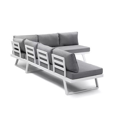 Meubles de balcon de loisirs AJUNION Ensemble de jardin de patio canapé sectionnel L190 x W70 x H74cm