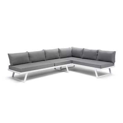 AJUNION Meubles d'extérieur modernes en forme de U Ensemble de meubles d'extérieur en aluminium