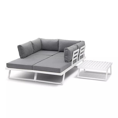 Ensemble de jardin AJUNION Armature en aluminium Meubles d'extérieur Ensemble de salon Sofa sectionnel modulaire