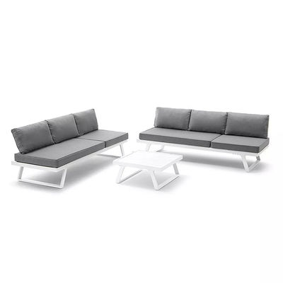 Ensemble de jardin AJUNION Armature en aluminium Meubles d'extérieur Ensemble de salon Sofa sectionnel modulaire