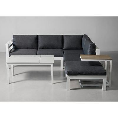 Ensemble de meubles de patio en aluminium de style design moderne avec table et salle à manger réglables