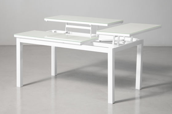 Ensemble de meubles de patio en aluminium de style design moderne avec table et salle à manger réglables