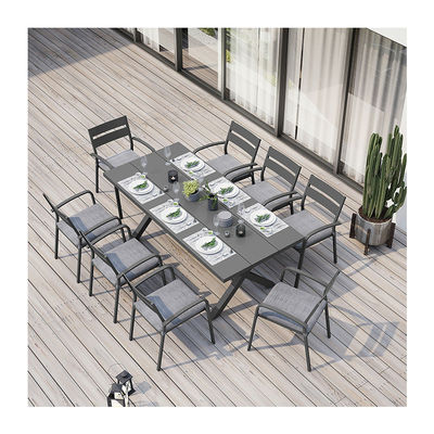 AJUNION X Forme ensemble de salle à manger extérieure pour le restaurant 76 &quot;D x 36&quot;W x 30'H Taille de table