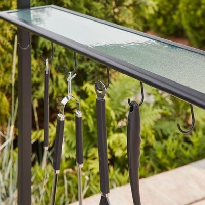 Tente extérieure de gril de patio Gazebo AJUNION 5x8 Double grill à couvercle à gril avec cadre en acier