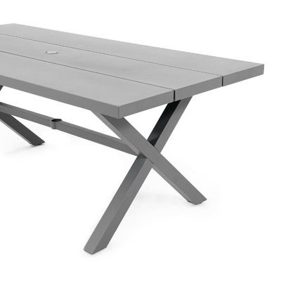 AJUNION X Forme ensemble de salle à manger extérieure pour le restaurant 76 &quot;D x 36&quot;W x 30'H Taille de table