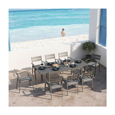 Table et chaise métalliques extensibles pour 4 à 8 personnes dans la cour par AJUNION