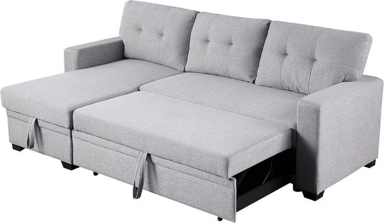 Emballage de courrier Toutes les conditions météorologiques Tissu en forme de L Sofa sectionnel Lit salon Ensemble avec coussins