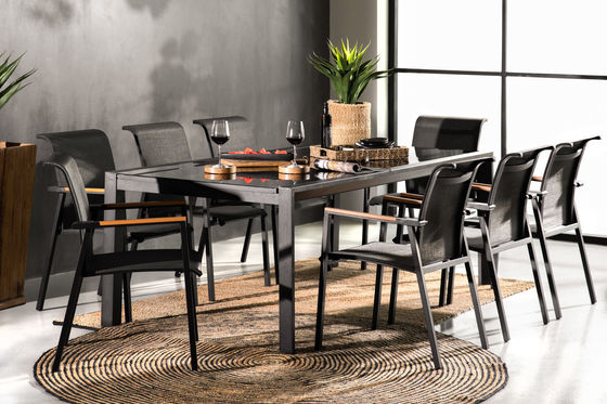 Table à manger extérieure en aluminium