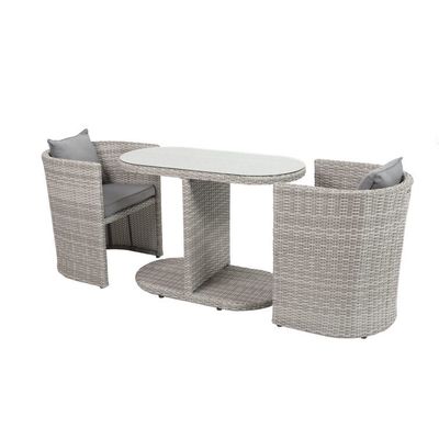 Solution de petit espace Outdoor Bistro Set avec W67 x D57 x H74cm Taille de chaise et emballage du courrier