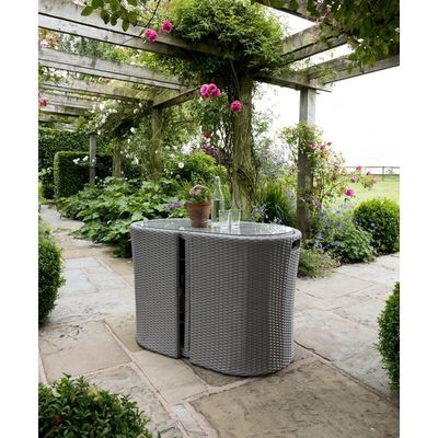 Solution de petit espace Outdoor Bistro Set avec W67 x D57 x H74cm Taille de chaise et emballage du courrier