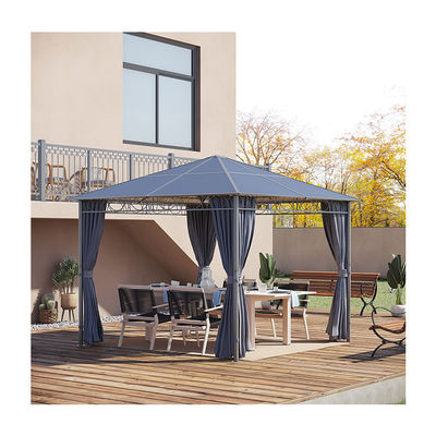 Cadre en acier AJUNION Chambre extérieure imperméable à l'eau Chambre d'appartement Pavillon avec toit en polycarbonate