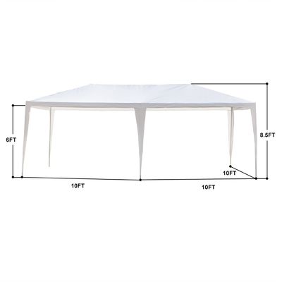 Couche en poudre AJUNION 10' x 20' Tente extérieure au toit Pavillon de gazebo pour la fête de mariage