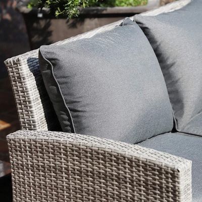 Loisirs en plein air AJUNION Tous les meubles de jardin en osier tissés à la main avec verre trempé