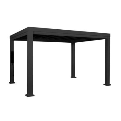 AJUNION 14x10 terrasse de jardin toit pergola à louve avec couverture douce et cadre en acier