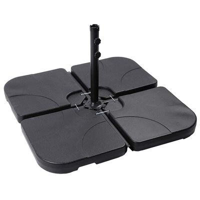 Conception moderne 50L x 50W x 7.5Hcm Plastique support de parapluie rempli d'eau ou de sable