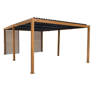 Toiture en aluminium moderne, terrasse couverte de toit, arboretum à l'épreuve de la pourriture, pergola en bois