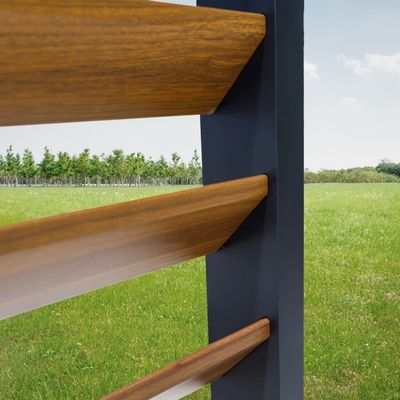 Toiture en aluminium moderne, terrasse couverte de toit, arboretum à l'épreuve de la pourriture, pergola en bois
