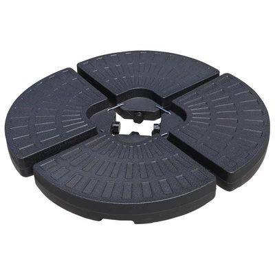 Meubles d'extérieur AJUNION 4 pièces Portable base de parapluie ronde avec sable rempli ou de l'eau