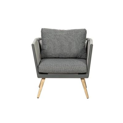 Ensemble de meubles d'extérieur modernes avec cadre en aluminium et finition en grain de bois
