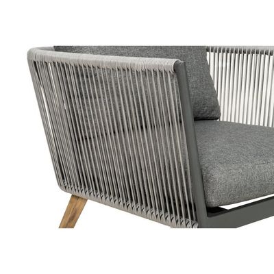 Ensemble de meubles d'extérieur modernes avec cadre en aluminium et finition en grain de bois