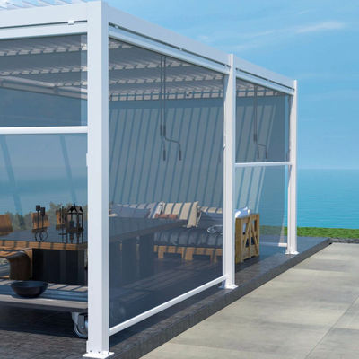 Pergola de jardin extérieur avec toit réglable en aluminium et conception bioclimatique
