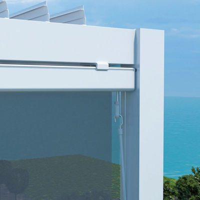 Pergola de jardin extérieur avec toit réglable en aluminium et conception bioclimatique