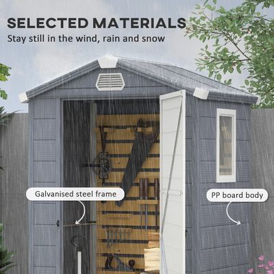 Un bâtiment en plastique imperméable avec cadre en aluminium et maison d'outils