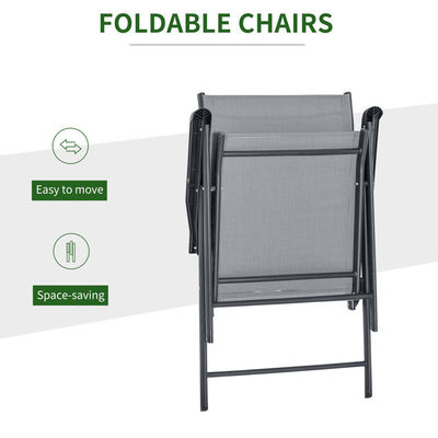 Assise pliable meubles de patio 4 places ensemble de salle à manger avec toit en verre et trou de parapluie