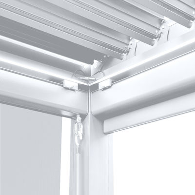 Capacité de chargement 172 kg Pergola à verrière de jardin avec cadre en aluminium à commande manuelle