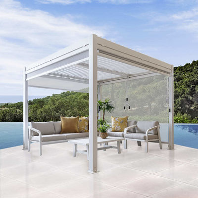 Capacité de chargement 172 kg Pergola à verrière de jardin avec cadre en aluminium à commande manuelle
