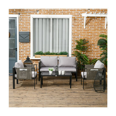 Ensemble de meubles extérieurs pour salon AJUNION Ensemble de meubles de patio en aluminium Ensemble de jardin spécifique