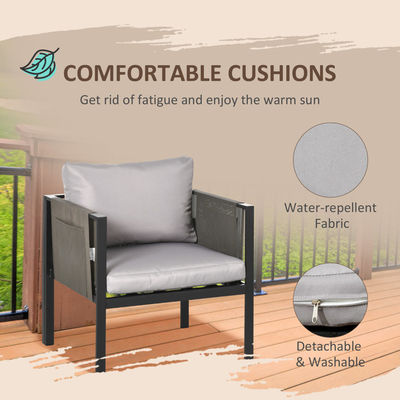 Ensemble de meubles extérieurs pour salon AJUNION Ensemble de meubles de patio en aluminium Ensemble de jardin spécifique