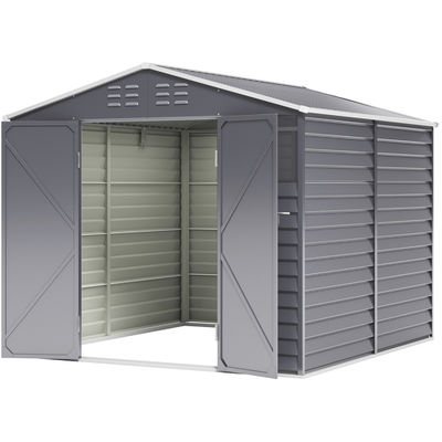 43kg AJUNION Maison de jardin en métal Entrepôt bâtiment hangar Solution étanche et durable