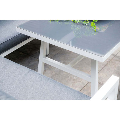 Table à manger extérieure en aluminium, ensemble de meubles de jardin avec banc par AJUNION