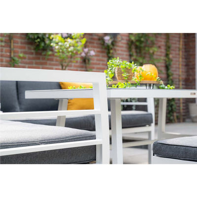 Table à manger extérieure en aluminium, ensemble de meubles de jardin avec banc par AJUNION