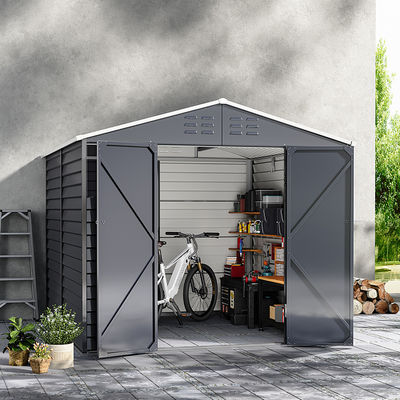 43kg AJUNION Maison de jardin en métal Entrepôt bâtiment hangar Solution étanche et durable