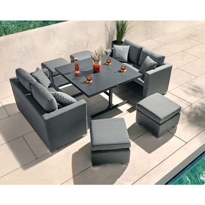 Design moderne meubles de jardin canapé ensemble avec foyer Table Table Taille W126 x D126 x H71cm