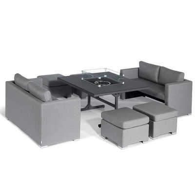 Design moderne meubles de jardin canapé ensemble avec foyer Table Table Taille W126 x D126 x H71cm