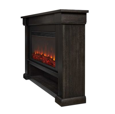 Armoire de cheminée électrique avec stockage de bois de chauffage et télécommande de sortie de chaleur de 100 BTU