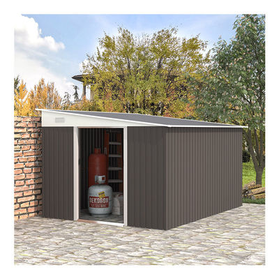 Château en métal extérieur de 11x9 pieds Maison de stockage bâtiment de jardin Château avec finition en poudre