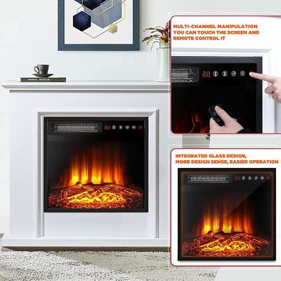 18 pouces de cheminée électrique mur monté avec thermostat réglable et télécommande