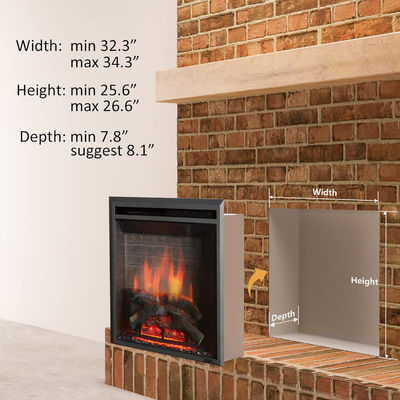 Découvrez la chaleur et l'ambiance du chauffe-feu électrique moderne AJUNION de 33 pouces