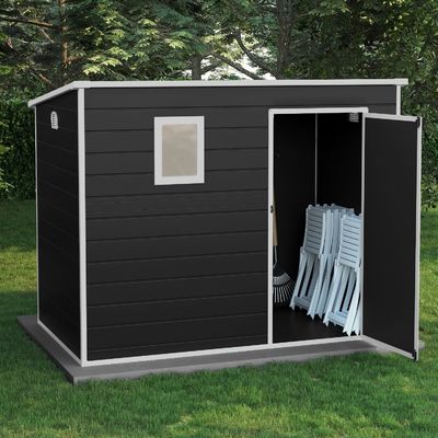 Organisez efficacement vos outils de jardinage avec la maison de jardin verrouillable W236xD130xH194cm
