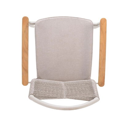 Profitez de repas en plein air avec AJUNION Luxe aluminium jardin ensemble et fauteuil tissé à la corde