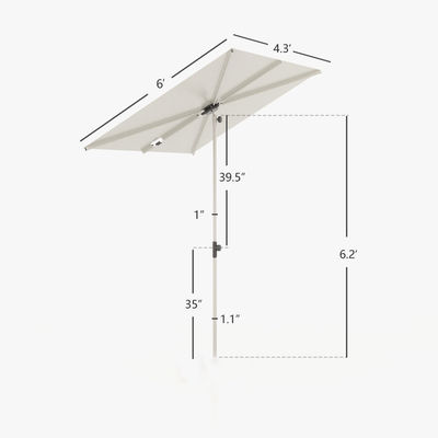 Moderne Design Rectangle Balcon Ombrelle de soleil avec un auvent étanche par AJUNION