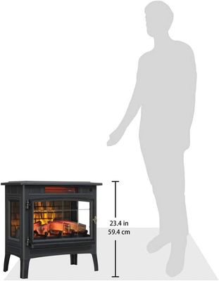 1000 pieds carrés de chauffage de la zone cheminée électrique avec 3D Flamme et conception écologique