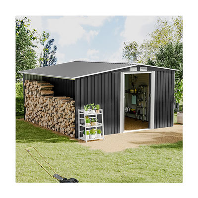 Résistant aux rongeurs AJUNION Maison de jardin en plein air avec stockage de bois de chauffage W329xD313xH178cm