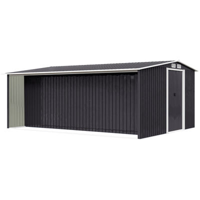 Résistant aux rongeurs AJUNION Maison de jardin en plein air avec stockage de bois de chauffage W329xD313xH178cm