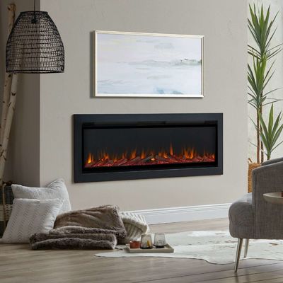 Insert de cheminée électrique moderne monté sur le mur avec 6 couleurs de flamme et vapeur d'eau 3D
